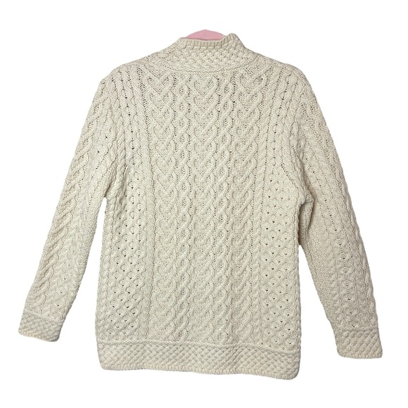 ARAN MOR Ireland Fisherman’s Merino Wool Cable Knit Pullover Sweater - Picture 11 of 16